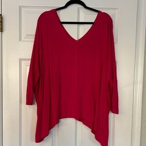 Women's V-Neck Pink Top